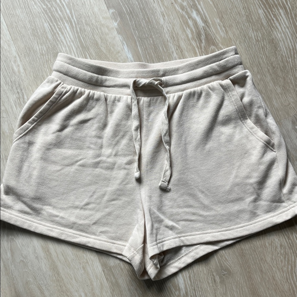 Colsie Soft Cream Athletic Lounge Shorts with Drawstring